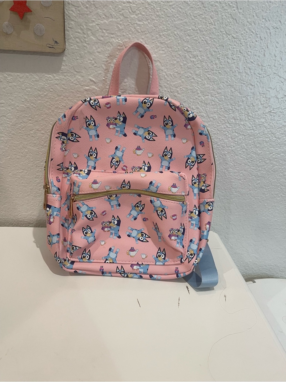 Kids Pink Character Mini Backpack with Fun Print